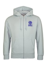 Franklin & Marshall FULL ZIPPER HOODIE MIT LOGO PRINT - Sweater met rits - grau