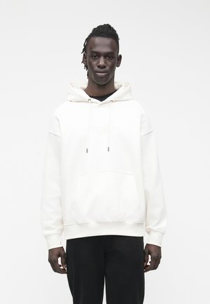 Guess Jeans HOOD EMBRO SCRIPT - Sweater - pristine white