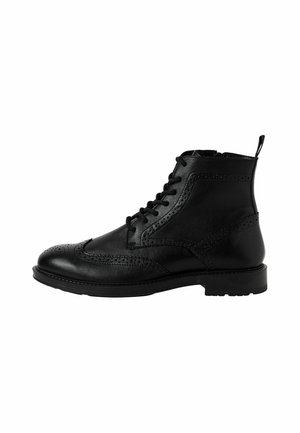 Bottines à lacets - black nappa