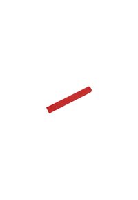 Un élastique rectangulaire rouge, texture lisse, design plat, largeur uniforme, avec un léger éclat, placé sur un fond blanc.