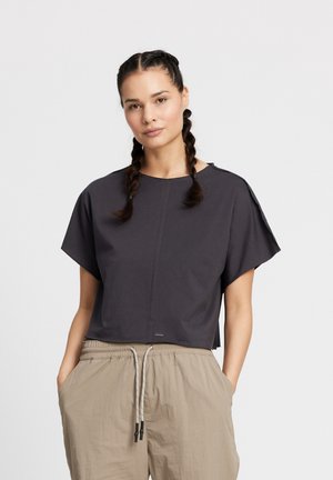rethinkit studios RAW EDGES CAEN - Basic T-shirt - almost black