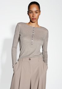 SLIM FIT - T-shirt à manches longues - warm taupe