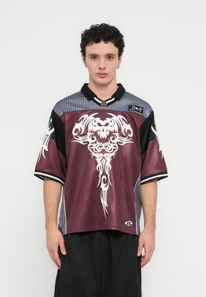 SHADOW STRIPE - Μπλουζάκι με στάμπα - burgundy