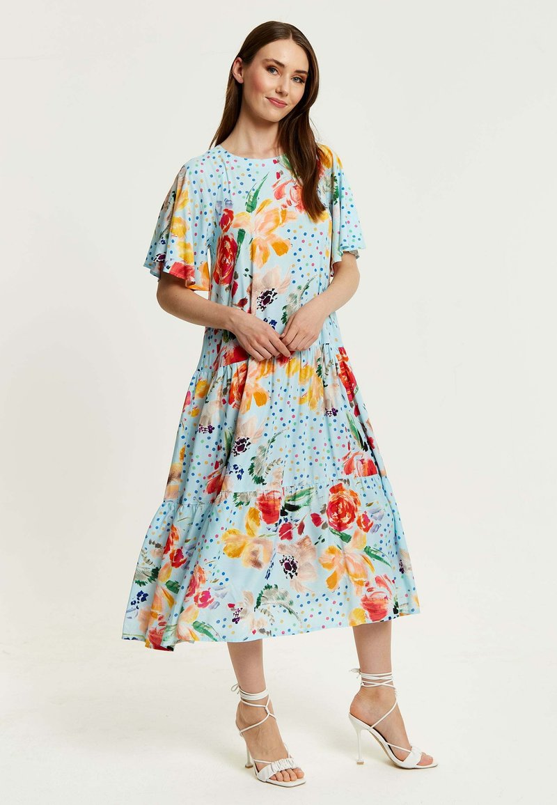 Liquorish FLORAL PRINT SMOCK - Day dress - multi coloured