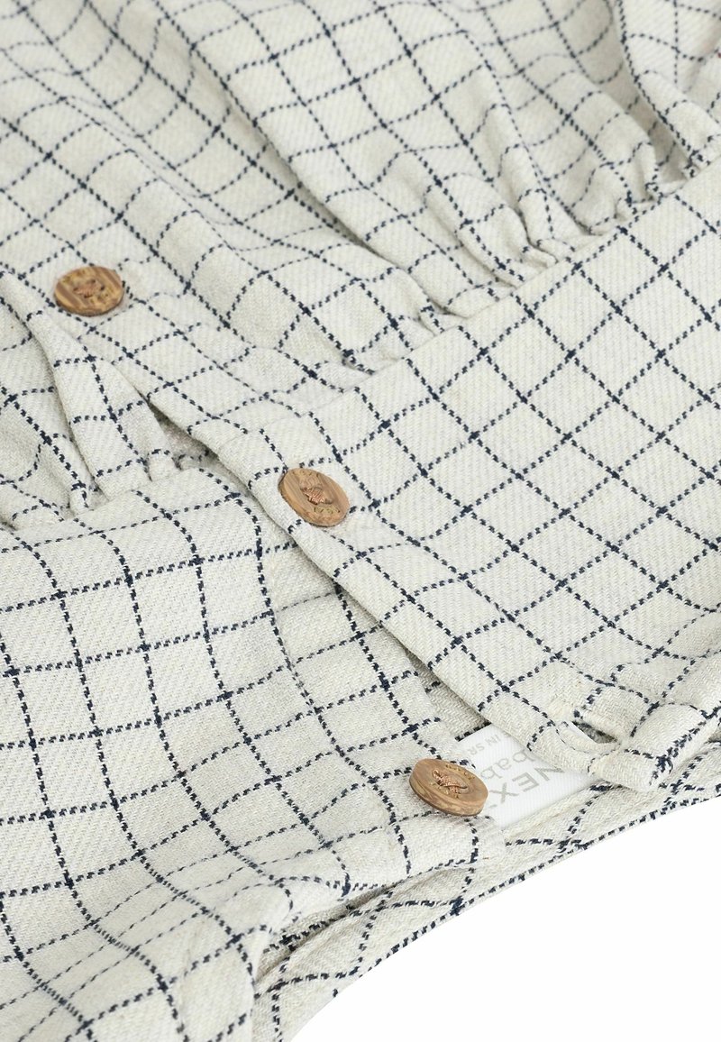 Next WIDE LEG SET - REGULAR FIT - Tygbyxor - white grid print