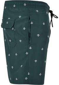 Urban Classics EMBROIDERY - Fürdőnadrág - anchor bottlegreen white