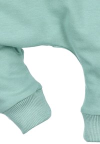 Mintgroene sweatshirt met ribgebreide manchetten, een zachte textuur en een ontspannen pasvorm ontwerp. De stof is glad met een lichte uitstraling.