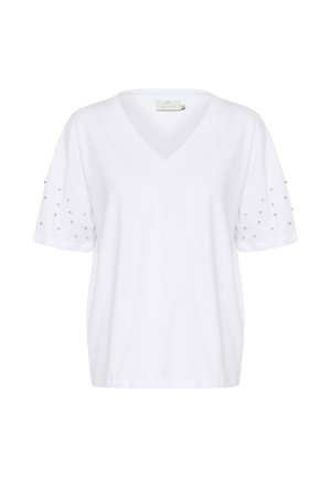 KABARNYA RHINESTONES - Tricou cu imprimeu - optical white