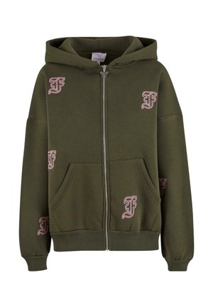 FELICIOUS INITIAL - Užtrauktuku užsegamas treningas - green