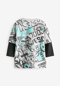 Next GRAFFITI REGULAR FIT - Långärmad tröja - grey blue skate sleeve