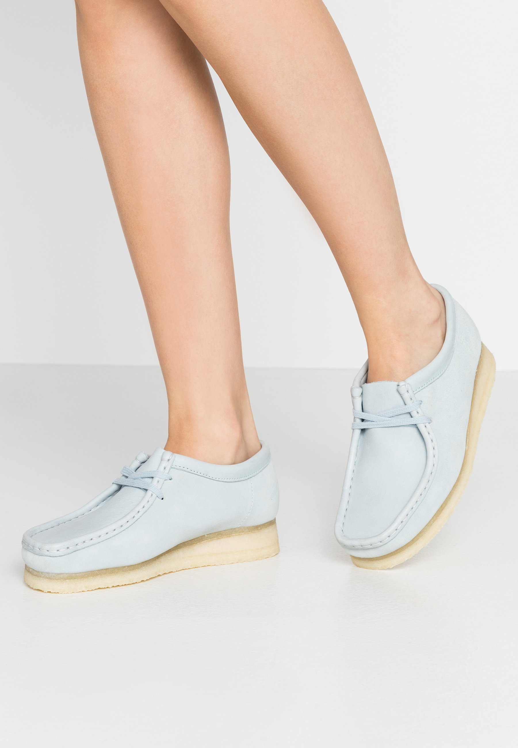 light blue wallabees
