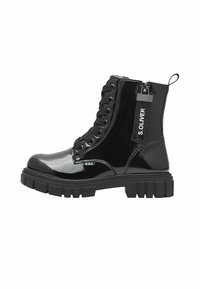 s.Oliver Stivaletti stringati - black patent