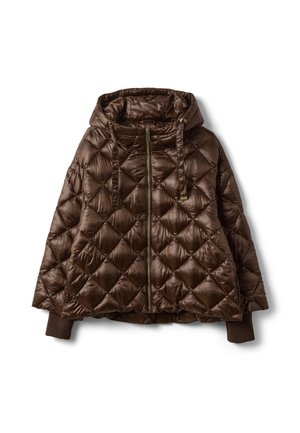 Stefanel, JACKET WITH ZIP AND HOOD, OVERSIZED FIT.. - Winterjacke - brown