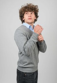 Dalle Piane Cashmere V-NECK - Neule - grigio