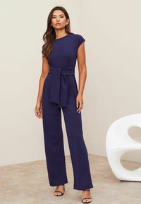 Lipsy CAP SLEEVE TIE FRONT - REGULAR FIT - Tuta jumpsuit - navy