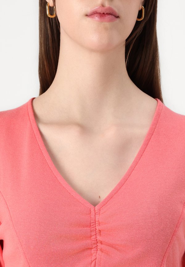 V ELBOW NECK PUFF TEE - Basic T-shirt - watermelon ice4