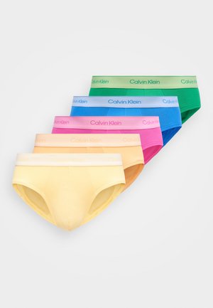 HIP BRIEF PRIDE COTTON 5 PACK - Nohavičky/Slipy - gold-coloured haze/mardi gras green/palace