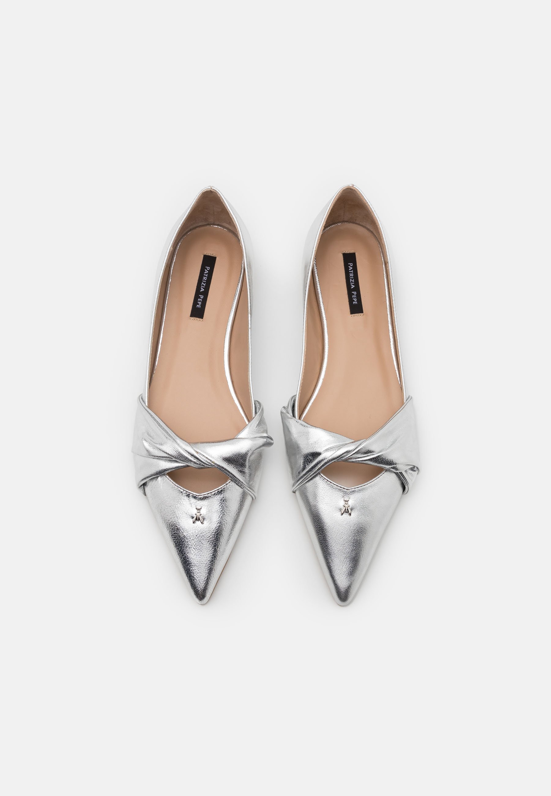 silver ballet pumps