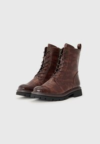 Marco Tozzi Lace-up ankle boots - cafe structure