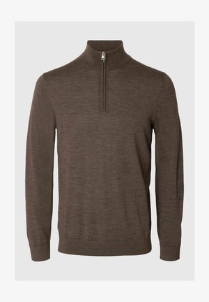 Selected, SLMTRAY LS KNIT MERINO HALF ZIP NOOS - Пуловер - delicioso