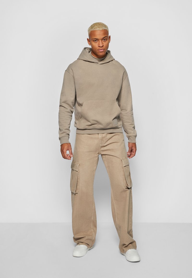 Calvin Klein Jeans GENDERLESS BOXY FIT HOODIE UNISEX - Sweatshirt - light  beige/beige - Zalando.co.uk