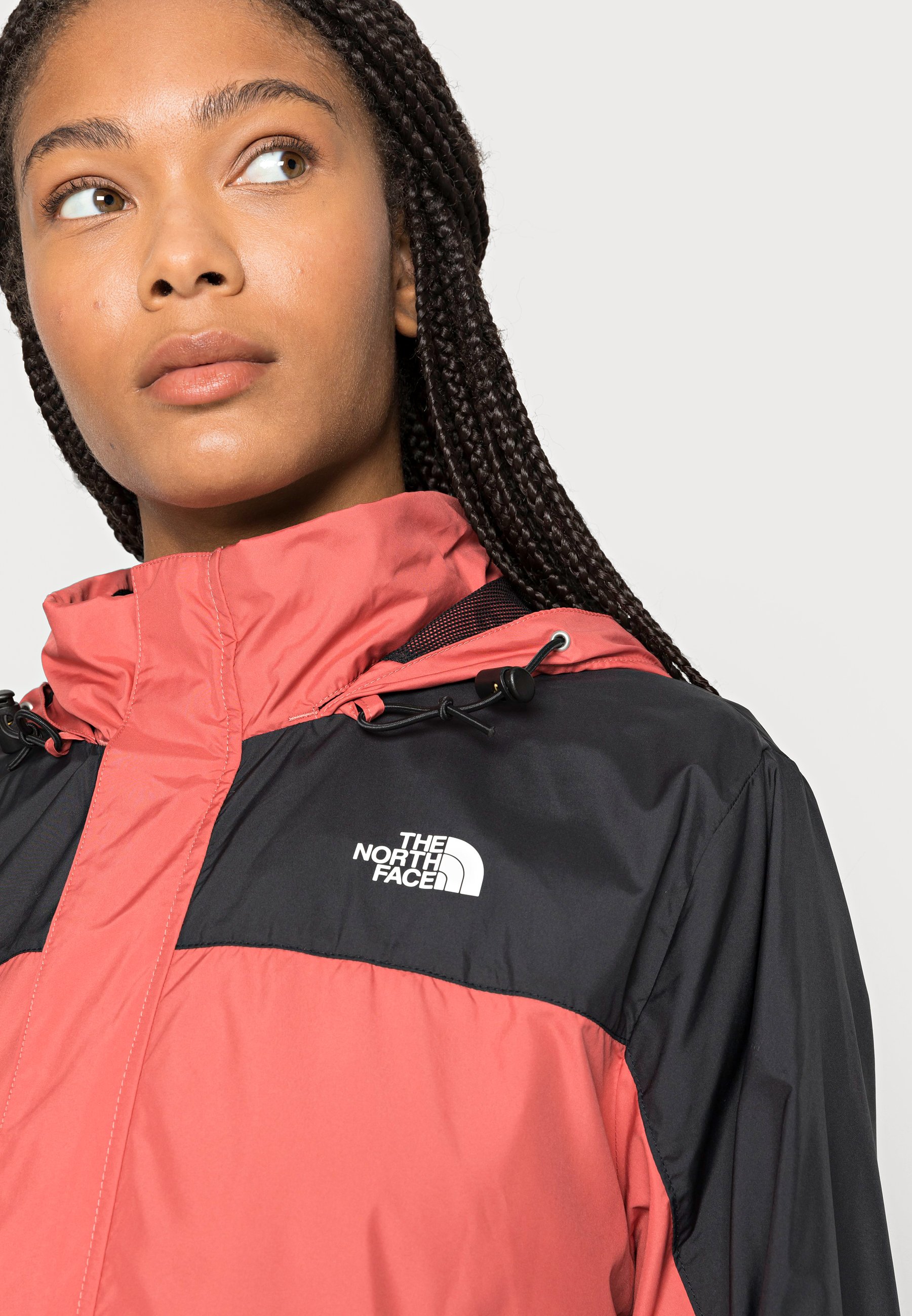 rose pink north face jacket