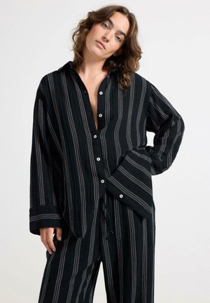 Lindex OVERSIZE - Maglia del pigiama - black