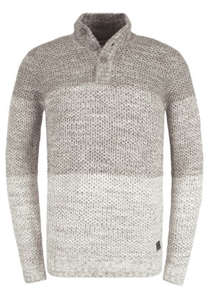 Solid, SDAFTON HEAVY KNIT TROYER - Trui - grey melange