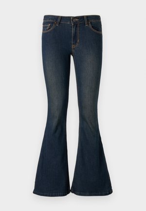 Hollister Co. Low-Rise Dark Wash Flare Jeans - Platėjantys džinsai - dark clean