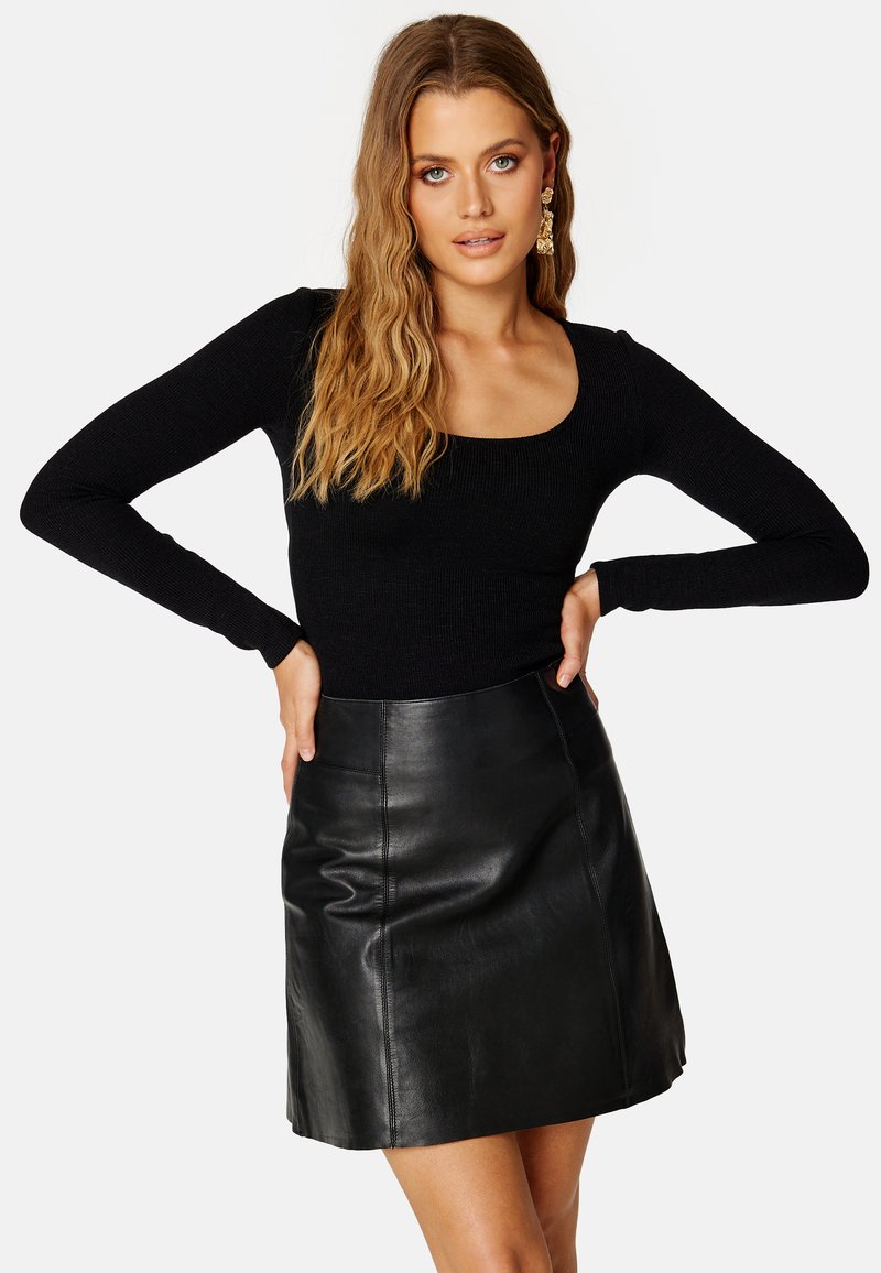 Bubbleroom - ROUND NECK LONG SLEEVE TOP - Maglione - black, Ingrandire