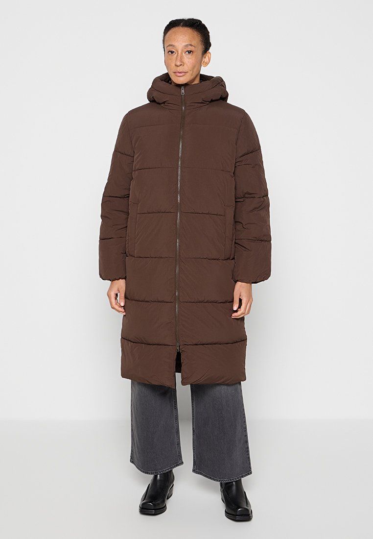 Selected Femme Wintermantel donkerbruin