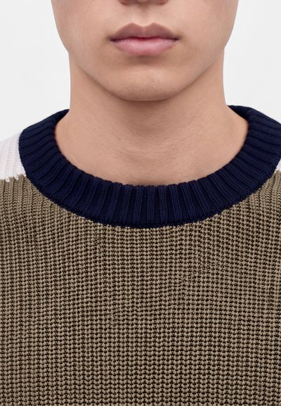 J.LINDEBERG STAN COLOUR BLOCK CREW - Πουλόβερ - brindle