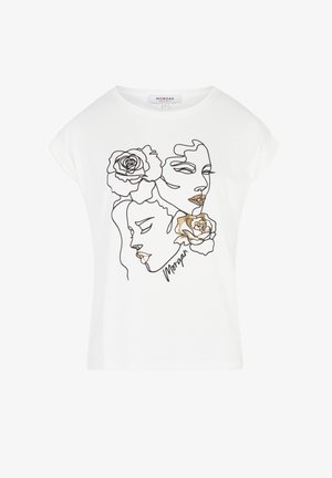 Morgan MIT AUFSCHRIFT - T-Shirt print - blanc