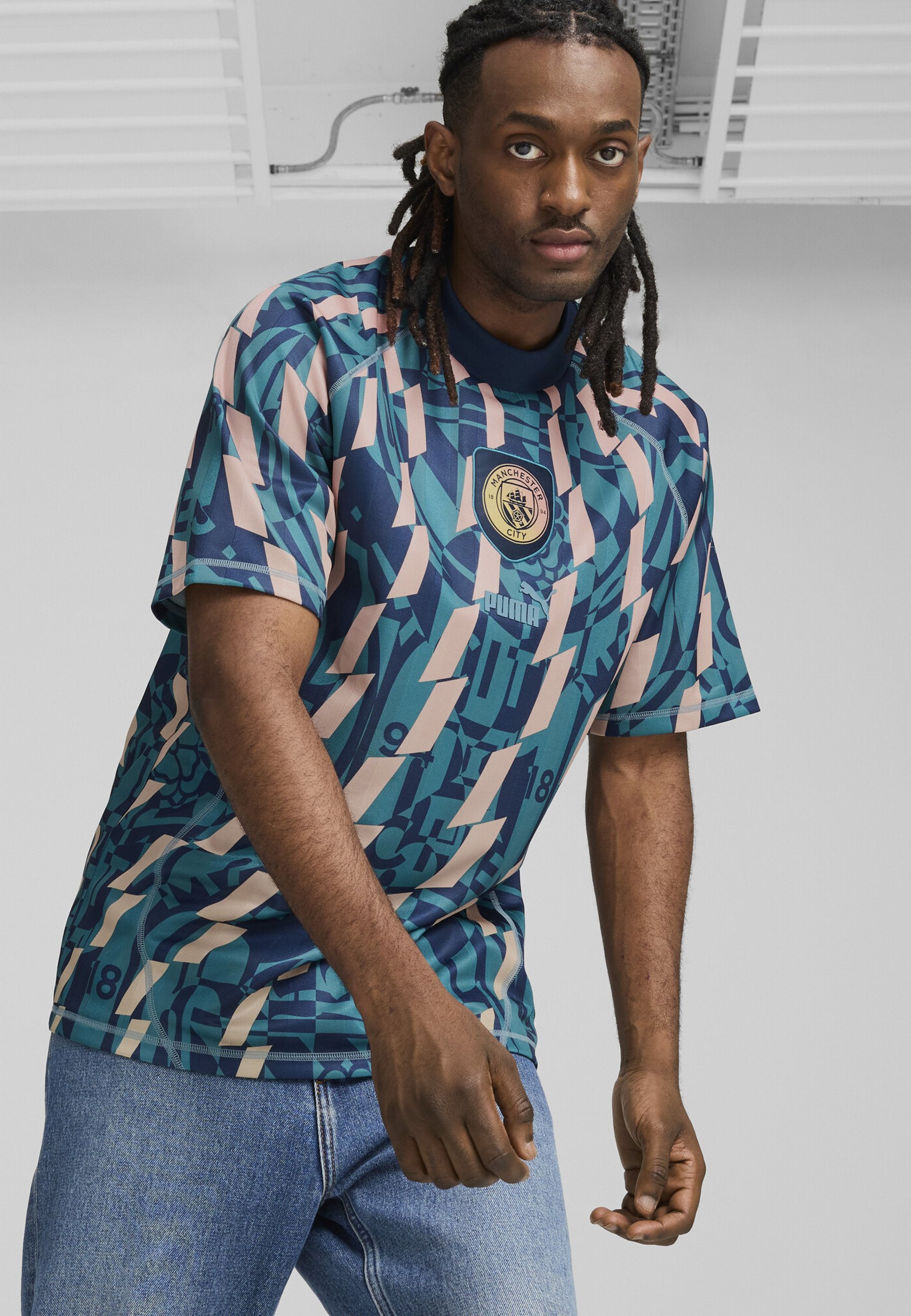 Puma MANCHESTER CITY FTBLSTATEMENT RETRO - Club wear - marine blue