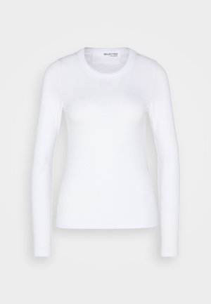 Selected Femme SLFDIANNA O NECK - Langærmet T-shirt - bright white