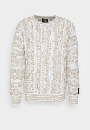 RUNDHALS UNISEX - Strickpullover - beige/offwhite/grey/brown