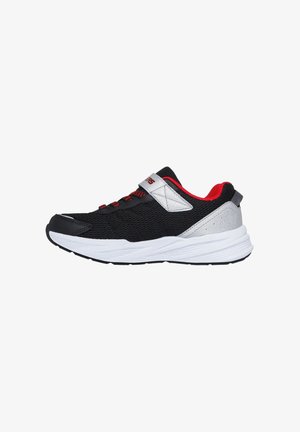 Skechers, MICROSPEC TREAD - Tossud - black silver synthetic black textile red trim
