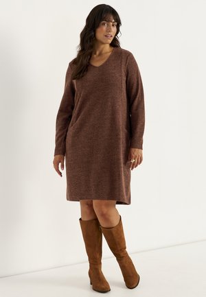 Cellbes of Sweden KNIT DRESS - Strikkjoler - rust melange