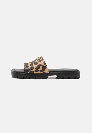 FLORENCE LEOPARD PRINT - Pantolette flach - beige
