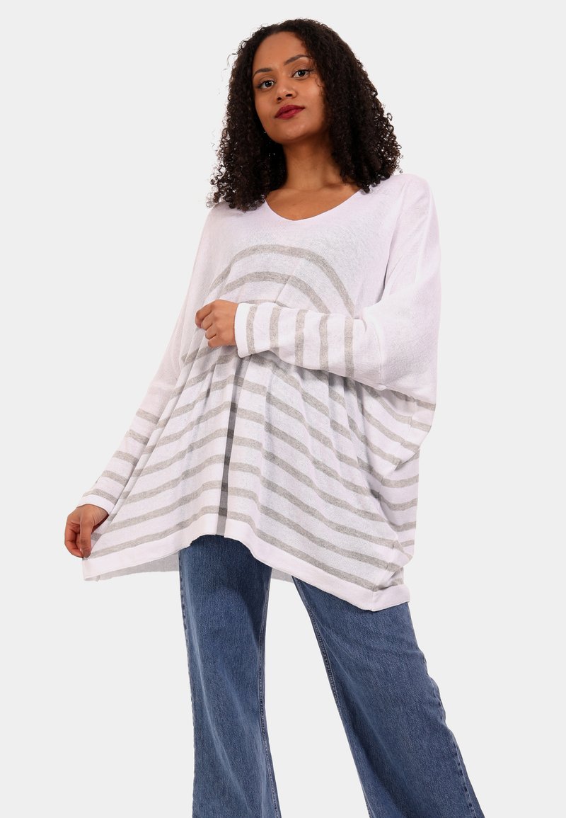Damen Strickjacken | YC Fashion & Style OVERSIZE Strickpullover weiß - FE00924 Damen Strickjacken | YC Fashion & Style OVERSIZE Strickpullover weiß - FE00924