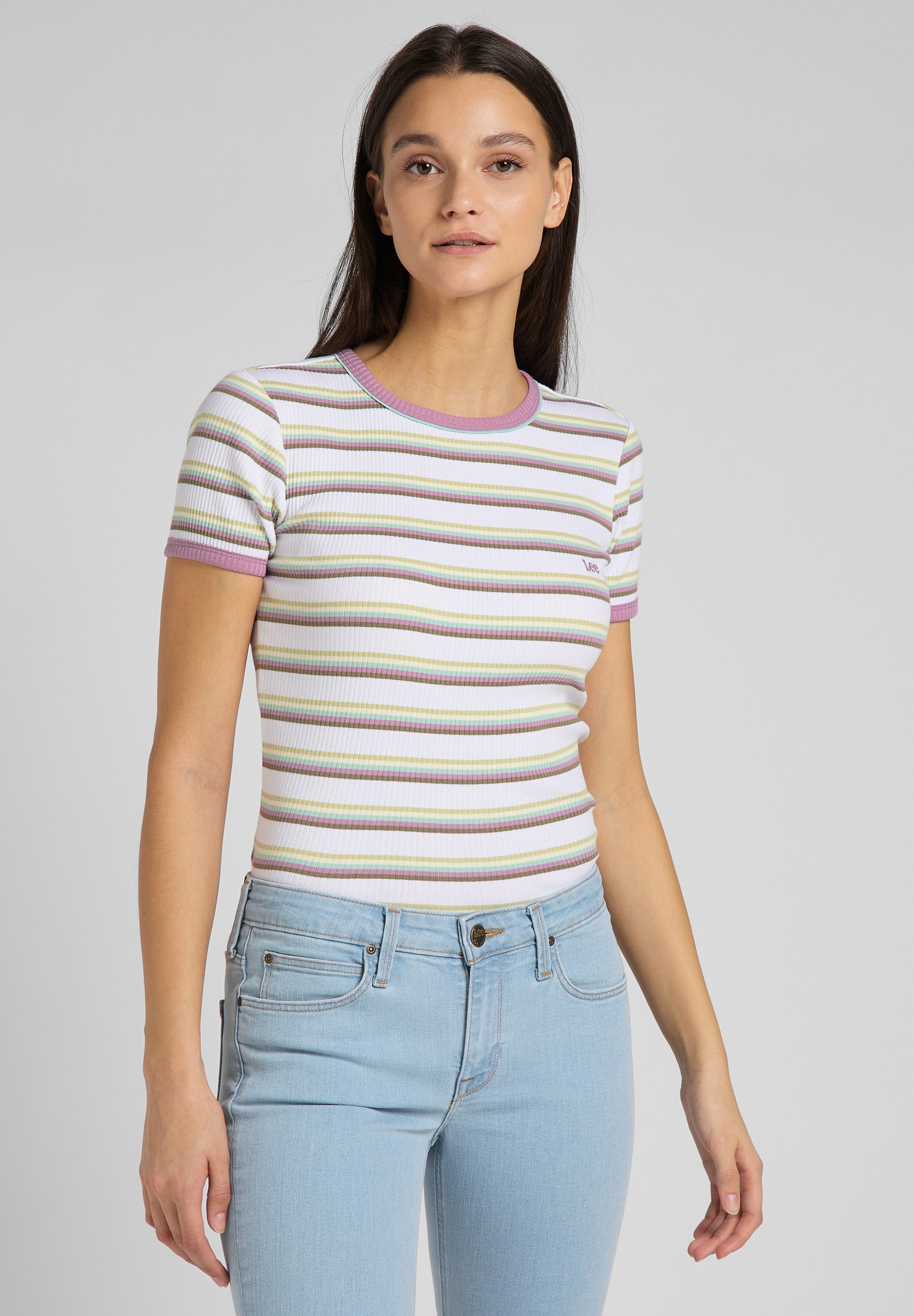 Lee TEE - T-shirt con stampa - pink 