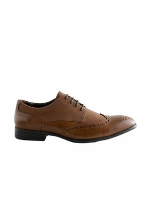 WIDE FIT - BROGUE - Alkalmi fűzős cipők - tan brown