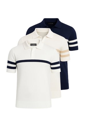 SET OF 3 POSS - Polo - white navy navy white white beige