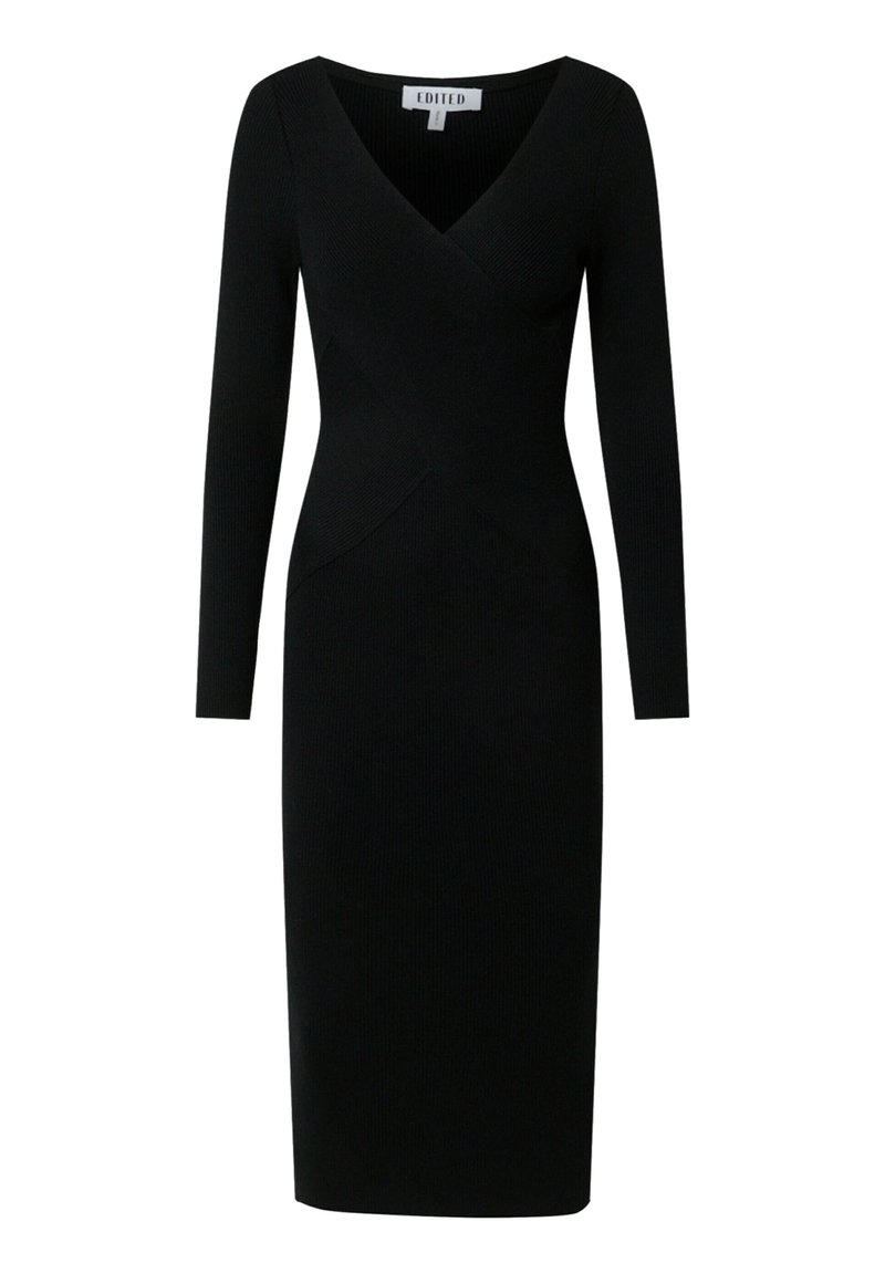 EDITED Gebreide jurk zwart