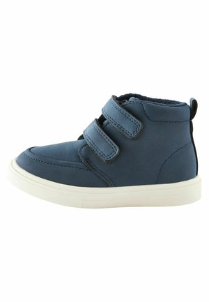 WARM LINED TOUCH FASTENING - Talvesaapad - navy blue with off white sole