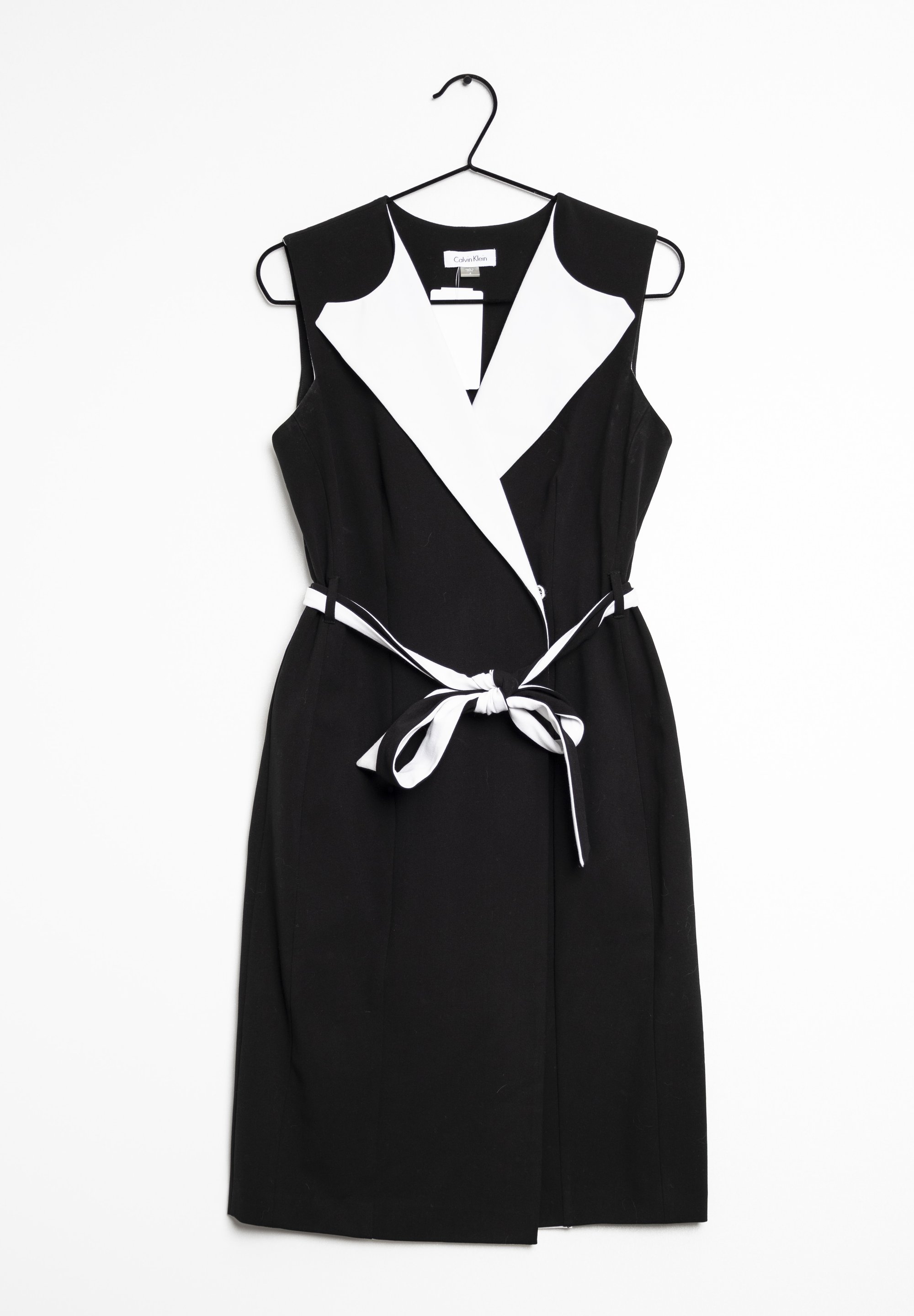 black and white calvin klein dress Calvin Klein Women's Plus Size Sleeveless Color Block Sheath Dress