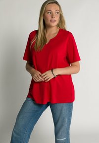 Ulla Popken A-LINIE HALBARM - Triko s potiskem - red