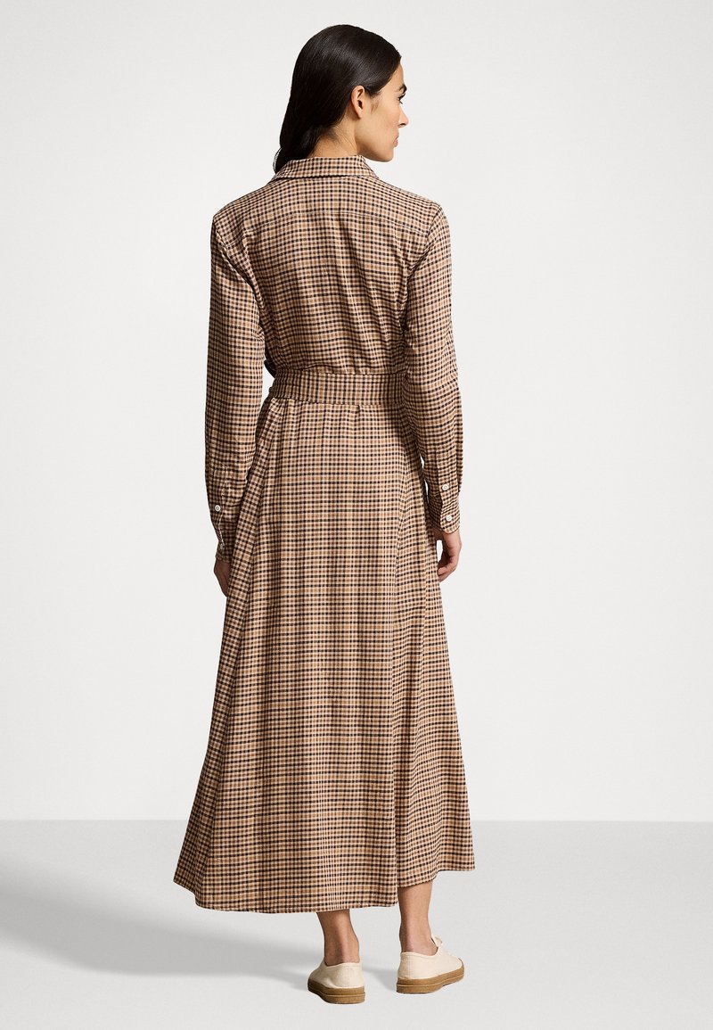 white christmas dresses Burberry Check Wool Blend Chemisier Dress