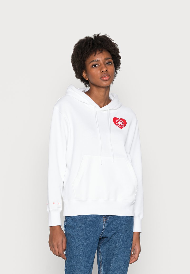 Converse CHUCK HEART HOODIE Sweatshirt white/weiß Zalando.de