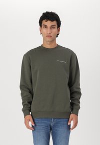Tommy Jeans LINEAR CREW  - Sportinis megztinis - fatigue green